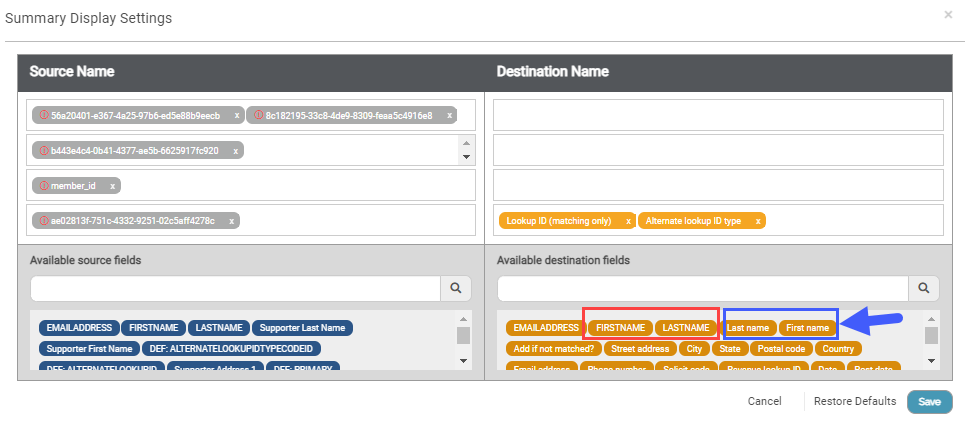 Which summary fields do I pick if there are duplicates?