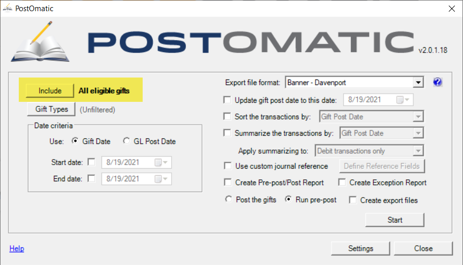 How to Select a Single Batch for Posting