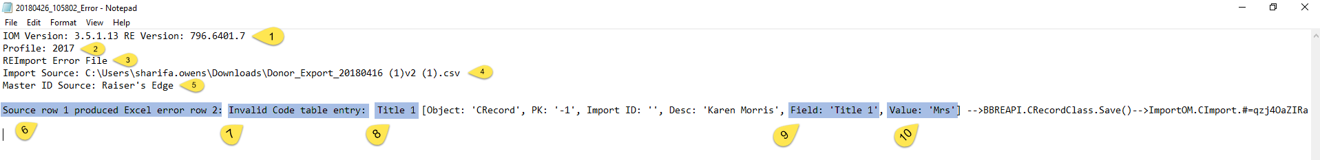 How to Read the Error File or Error.txt File Output After Importing