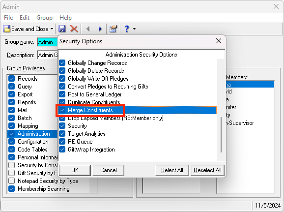 Issue: Merge Selected Button Missing
