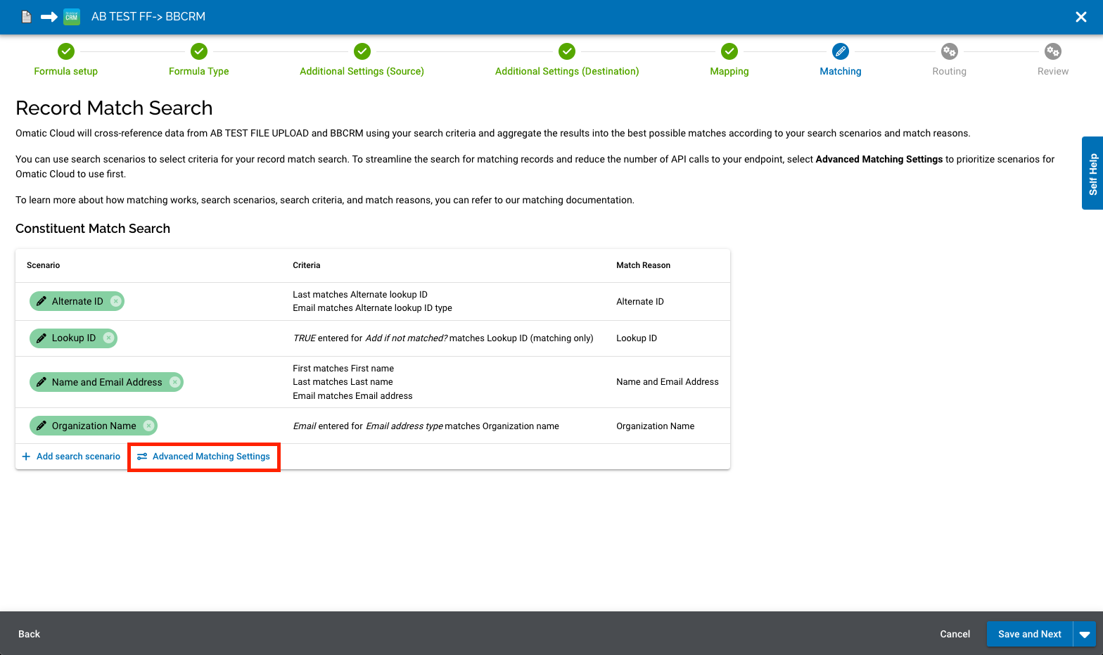 Record Match Search - Overview