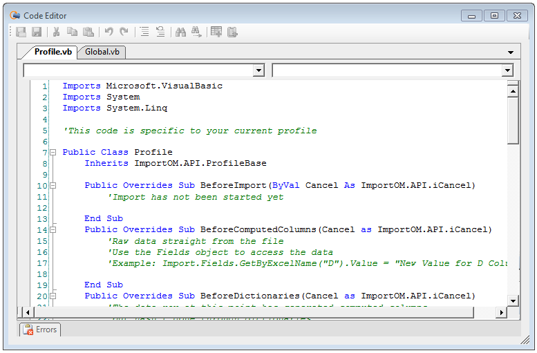 ImportOmatic - Configuration - Profiles - Profile Configuration Screens ...
