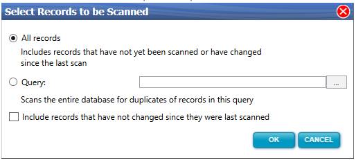 MergeOmatic - Manage Your Project - Records to be Scanned - Select ...