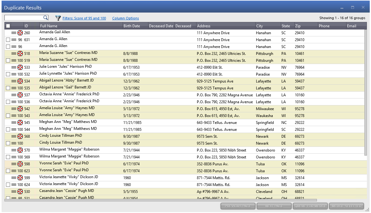 MergeOmatic - Manage Your Project - Review Possible Duplicates - View ...