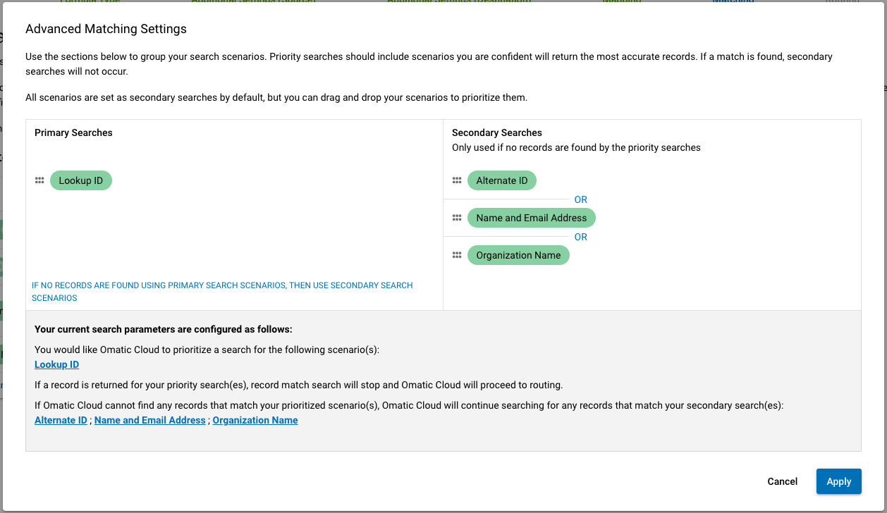 Record Match Search - Overview