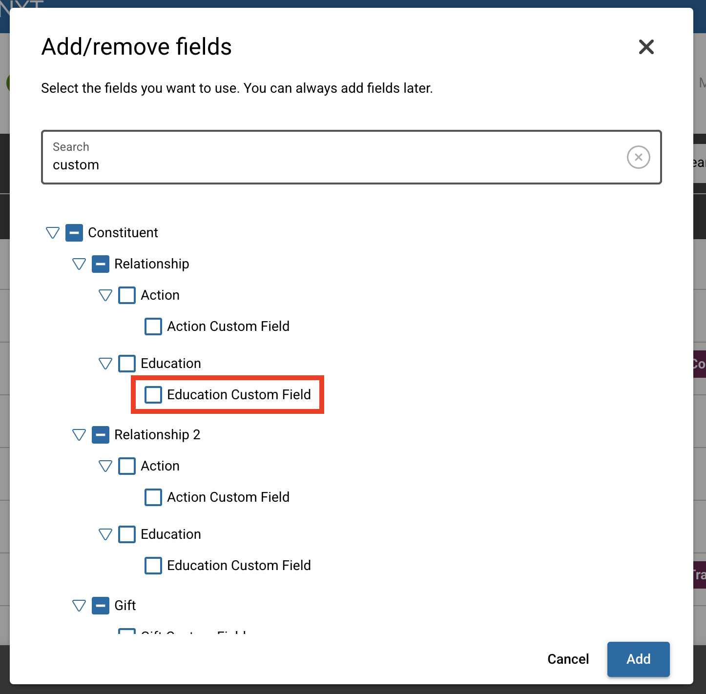 Issue: Education Relationship Object/Custom Field Object Doesn't Add to ...