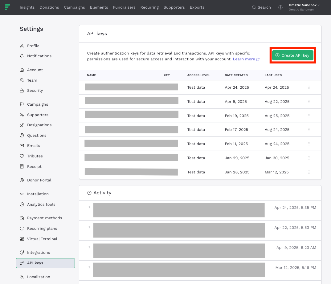 How to Obtain API Credentials for Fundraise Up